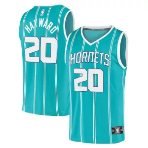 Delizioso Gordon Hayward Charlotte Hornets 2020/21 Fast Break Replica Player Jersey Teal Icon Edition per i Fan Veri