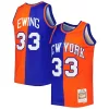 Delizioso Patrick Ewing New York Knicks Hardwood Classics 1991/92 Split Swingman Jersey Blue/Orange per i Fan Veri