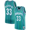 Duraturo Alonzo Mourning Charlotte Hornets 1992/93 Hardwood Classics Swingman Jersey Teal per i Fan Veri