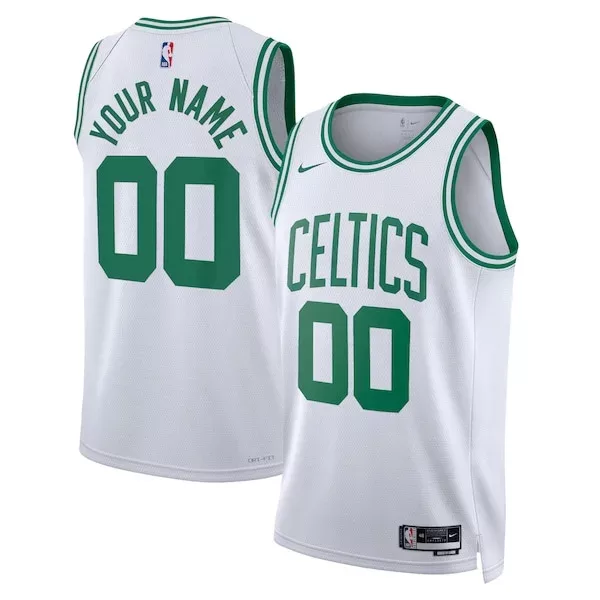 Duraturo Boston Celtics Nike Unisex Swingman Custom Jersey White Association Edition per i Fan Veri