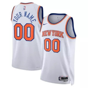 Duraturo Delizioso Classico New York Knicks Nike Unisex Swingman Custom Jersey White Association Edition/Blue per i Fan Veri