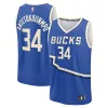 Versatile Accattivante Elegante Giannis Antetokounmpo Milwaukee Bucks Youth 2024/25 Fast Break Player Jersey City Edition Royal per i Fan Veri