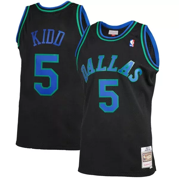 Duraturo Robusto Sofisticato Jason Kidd Dallas Mavericks 1994/95 Hardwood Classics Reload 2.0 Swingman Jersey Black per i Fan Veri