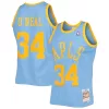 Duraturo Shaquille O'Neal Los Angeles Lakers 2001/02 Hardwood Classics Swingman Jersey Powder Blue per i Fan Veri