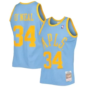 Duraturo Shaquille O'Neal Los Angeles Lakers 2001/02 Hardwood Classics Swingman Jersey Powder Blue per i Fan Veri