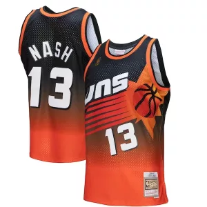 Duraturo Steve Nash Phoenix Suns 1996/97 Hardwood Classics Fadeaway Swingman Player Jersey Orange/Black per i Fan Veri
