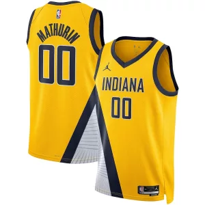 Eccezionale Bennedict Mathurin Indiana Pacers Jordan Brand Unisex Swingman Jersey Statement Edition Gold per i Fan Veri