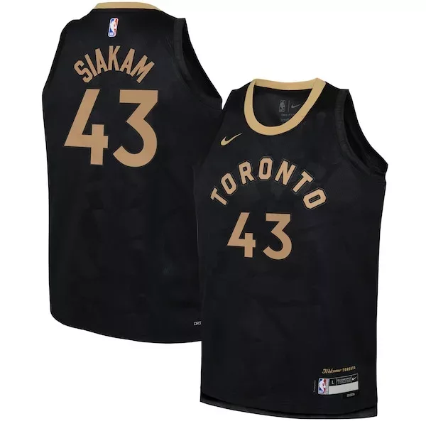 Eccezionale Delizioso Pascal Siakam Toronto Raptors Nike Youth 2022/23 Swingman Jersey City Edition Black per i Fan Veri