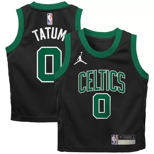 Eccezionale Duraturo Jayson Tatum Boston Celtics Jordan Brand Preschool 2022/23 Replica Jersey Statement Edition Black per i Fan Veri