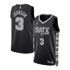 Meraviglioso Elegante Splendido Keldon Johnson San Antonio Spurs Jordan Brand Unisex Swingman Jersey Statement Edition Black per i Fan Veri