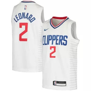 Eccezionale Kawhi Leonard LA Clippers Nike Youth 2020/21 Swingman Jersey Association Edition White/Royal per i Fan Veri