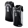 Eccezionale Meraviglioso Incantevole Victor Wembanyama San Antonio Spurs Nike Authentic Jersey Icon Edition Black per i Fan Veri