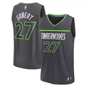 Eccezionale Raffinato Bellissimo Rudy Gobert Minnesota Timberwolves Fast Break Replica Player Jersey Statement Edition Black per i Fan Veri
