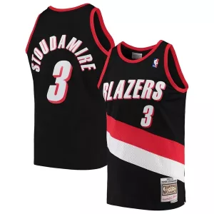 Eccezionale Trendy Elegante Damon Stoudamire Portland Trail Blazers 1999/00 Hardwood Classics Swingman Jersey Black per i Fan Veri