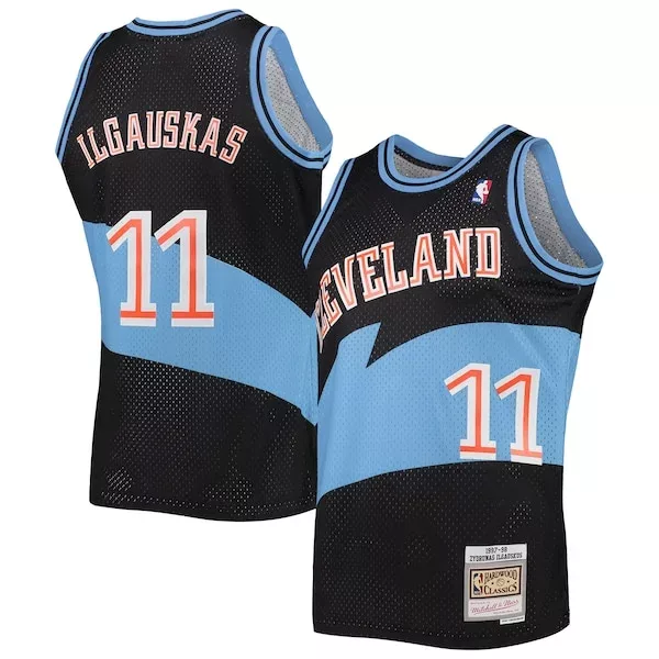 Elegante Attraente Pratico Zydrunas Ilgauskas Cleveland Cavaliers Hardwood Classics Swingman Jersey Black per i Fan Veri