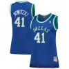 Elegante Attraente Sofisticato Dirk Nowitzki Dallas Mavericks Women's Hardwood Classics Swingman Jersey Blue per i Fan Veri