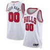 Elegante Bellissimo Moderno Chicago Bulls Nike Unisex Swingman Custom Jersey White Association Edition per i Fan Veri