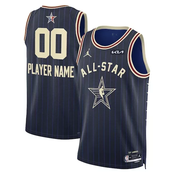 Sofisticato Fantastico Jordan Brand Unisex 2024 NBA All Star Game Swingman Custom Jersey Navy per i Fan Veri