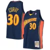 Elegante Fascinante Stephen Curry Golden State Warriors Hardwood Classics Swingman Jersey Navy/White per i Fan Veri