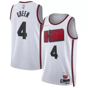 Elegante Jalen Green Houston Rockets Nike Unisex 2024/25 Swingman Player Jersey City Edition White per i Fan Veri