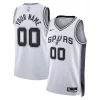 Elegante Lussuoso Splendido San Antonio Spurs Nike Unisex Swingman Custom Jersey White Association Edition per i Fan Veri