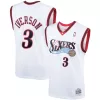 Elegante Prestigioso Splendido Allen Iverson Philadelphia 76ers Hardwood Classics Swingman Jersey White/Royal per i Fan Veri