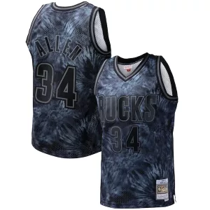 Elegante Sofisticato Gorgeous Ray Allen Milwaukee Bucks Hardwood Classics 1996/97 Tie Dye Swingman Jersey Black per i Fan Veri
