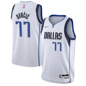 Elegante Sofisticato Luka Dončić Dallas Mavericks Nike Youth Swingman Jersey Association Edition White per i Fan Veri