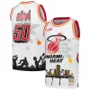 Elegante Sofisticato Miami Heat x Tats Cru Hardwood Classics Fashion Jersey White per i Fan Veri