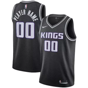 Elegante Trendy Incantevole Sacramento Kings Nike Swingman Custom Jersey Black Statement Edition per i Fan Veri