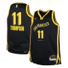 Elegante Trendy Klay Thompson Golden State Warriors Nike Youth Swingman Replica Jersey City Edition Black per i Fan Veri