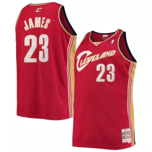 Fantastico Accattivante LeBron James Cleveland Cavaliers 2003/04 Big & Tall Hardwood Classics Swingman Jersey Red per i Fan Veri