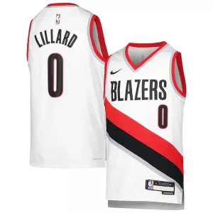 Fantastico Duraturo Fascinante Damian Lillard Portland Trail Blazers Nike Youth Swingman Jersey Association Edition White per i Fan Veri