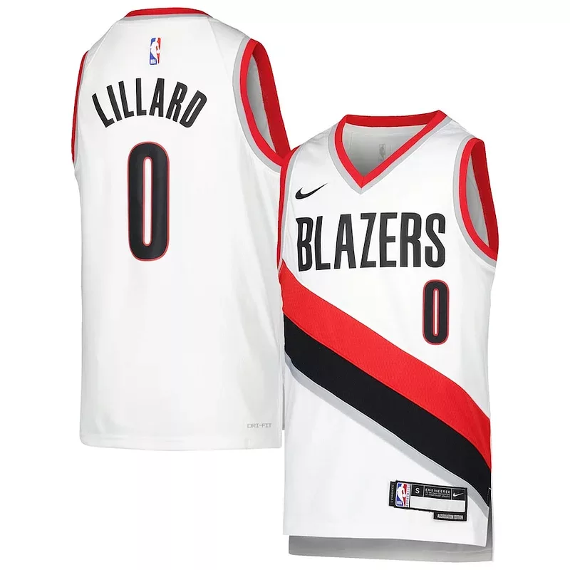 Fantastico Duraturo Fascinante Damian Lillard Portland Trail Blazers Nike Youth Swingman Jersey Association Edition White per i Fan Veri