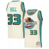 Fantastico Fascinante Grant Hill Detroit Pistons Chainstitch Swingman Jersey Cream per i Fan Veri