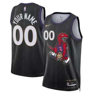 Fantastico Toronto Raptors Nike Unisex 2024/25 Custom Swingman Jersey City Edition Black per i Fan Veri