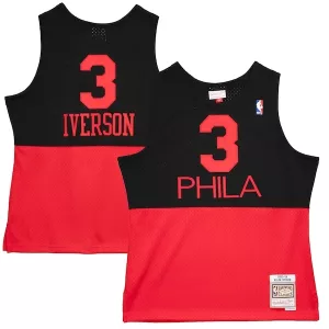 Fascinante Allen Iverson Philadelphia 76ers 2003/04 Hardwood Classics Reload 2.0 Swingman Jersey Black per i Fan Veri