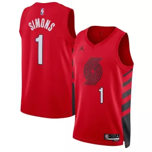 Accattivante Magnifico Moderno Anfernee Simons Portland Trail Blazers Jordan Brand Unisex Swingman Jersey Statement Edition Red per i Fan Veri
