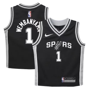 Accattivante Lussuoso Moderno Victor Wembanyama San Antonio Spurs Nike Toddler Swingman Player Jersey Icon Edition Black per i Fan Veri