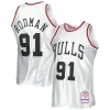 Fascinante Dennis Rodman Chicago Bulls 1997/98 Hardwood Classics 75th Anniversary Swingman Jersey Platinum per i Fan Veri