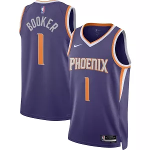 Fascinante Devin Booker Phoenix Suns Nike Unisex Swingman Jersey Icon Edition Purple/White per i Fan Veri