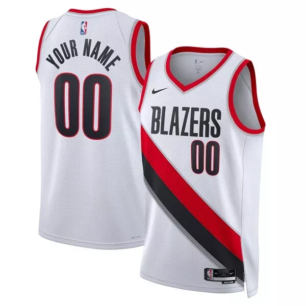 Fascinante Duraturo Portland Trail Blazers Nike Unisex Swingman Custom Jersey White Association Edition per i Fan Veri