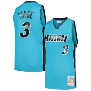 Fascinante Dwyane Wade Miami Heat Hardwood Classics 2005/06 Tropical Swingman Jersey Blue per i Fan Veri