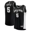Gorgeous Delizioso Stephon Castle San Antonio Spurs 2024 NBA Draft Fast Break Player Jersey Icon Edition Black per i Fan Veri
