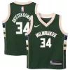 Fascinante Giannis Antetokounmpo Milwaukee Bucks Nike Preschool Swingman Player Jersey Icon Edition Hunter Green per i Fan Veri