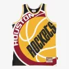 Fascinante Houston Rockets Hardwood Classics Blown Out Fashion Jersey Black per i Fan Veri