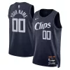 Fascinante LA Clippers Nike Unisex 2023/24 Custom Swingman Jersey Navy City Edition per i Fan Veri