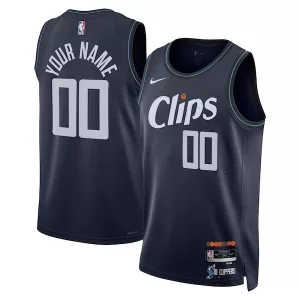 Fascinante LA Clippers Nike Unisex 2023/24 Custom Swingman Jersey Navy City Edition per i Fan Veri