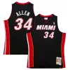 Duraturo Carino Cool Ray Allen Miami Heat Hardwood Classics Swingman Jersey Black per i Fan Veri