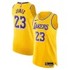 Fascinante Meraviglioso LeBron James Los Angeles Lakers Nike Authentic Player Jersey Icon Edition Gold per i Fan Veri
